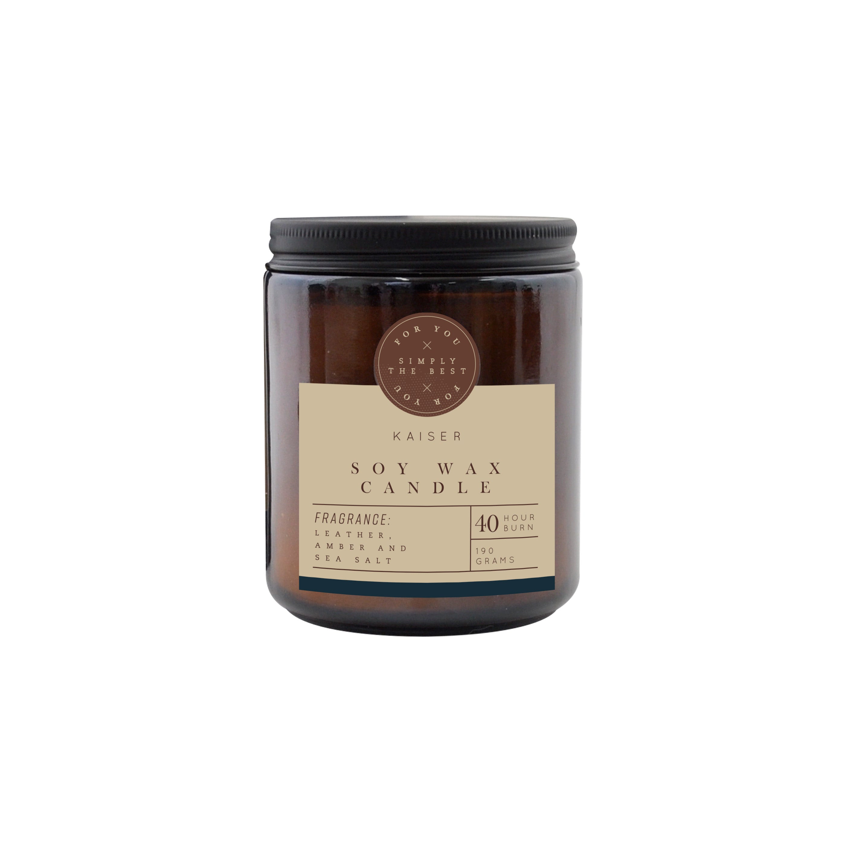 Apothecary Candle - Leather, Amber & Sea Salt